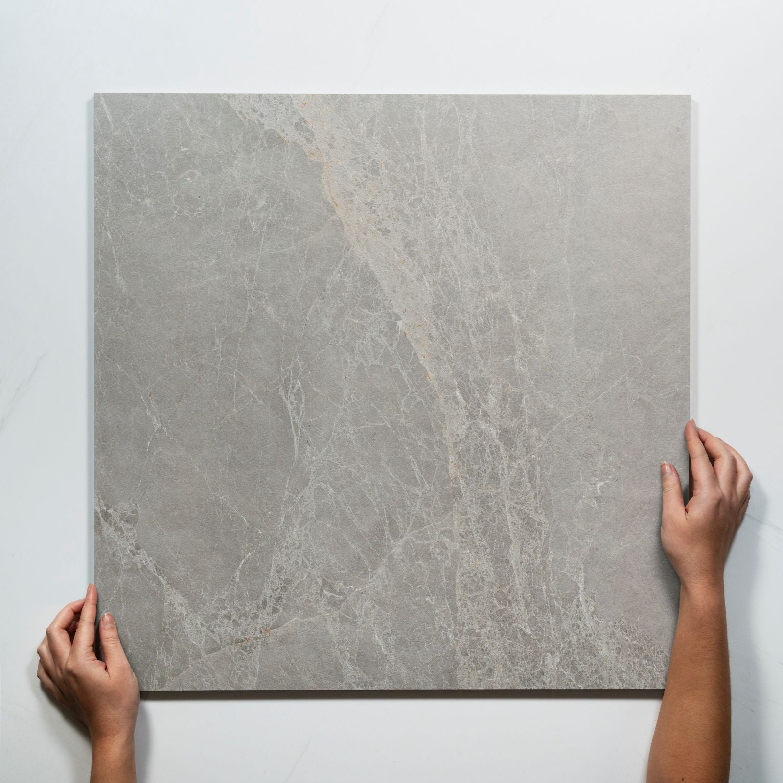 With Hand Kew Grey Matte Porcelain Tile 600 x 600mm PISGRM2 - The Blue Space