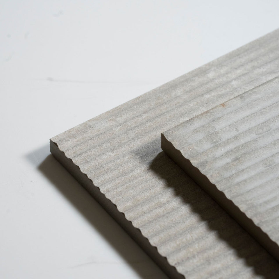 Kew Pearl Ribbed Decor Porcelain Tile 300 x 600mm