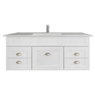 Marquis Kiama5 Wall Hung Vanity - 1200mm Centre Bowl - 1 door 4 drawer Closeup | The Blue Space