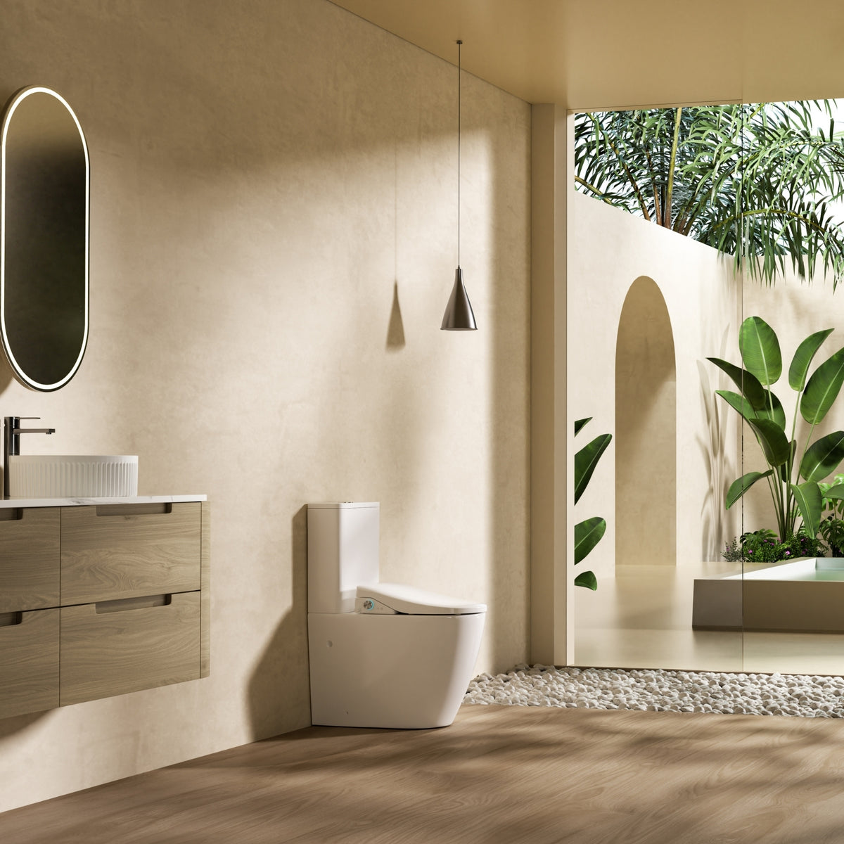 Lifestyle 1 Catania Rimless Bidet Toilet Suite Extra Height BS35S-TL6086A - The Blue Space