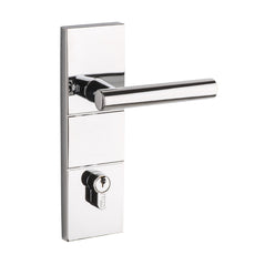 Lane Buckingham Corvan Single Cylinder Entrance Door Handle Set Polished Chrome L978591 - The Blue Space
