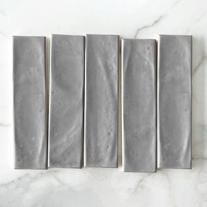 Light Grey Rylee Subway Tile Textured Matt 75 x 300 x 9mm Italian Ceramic Tile
