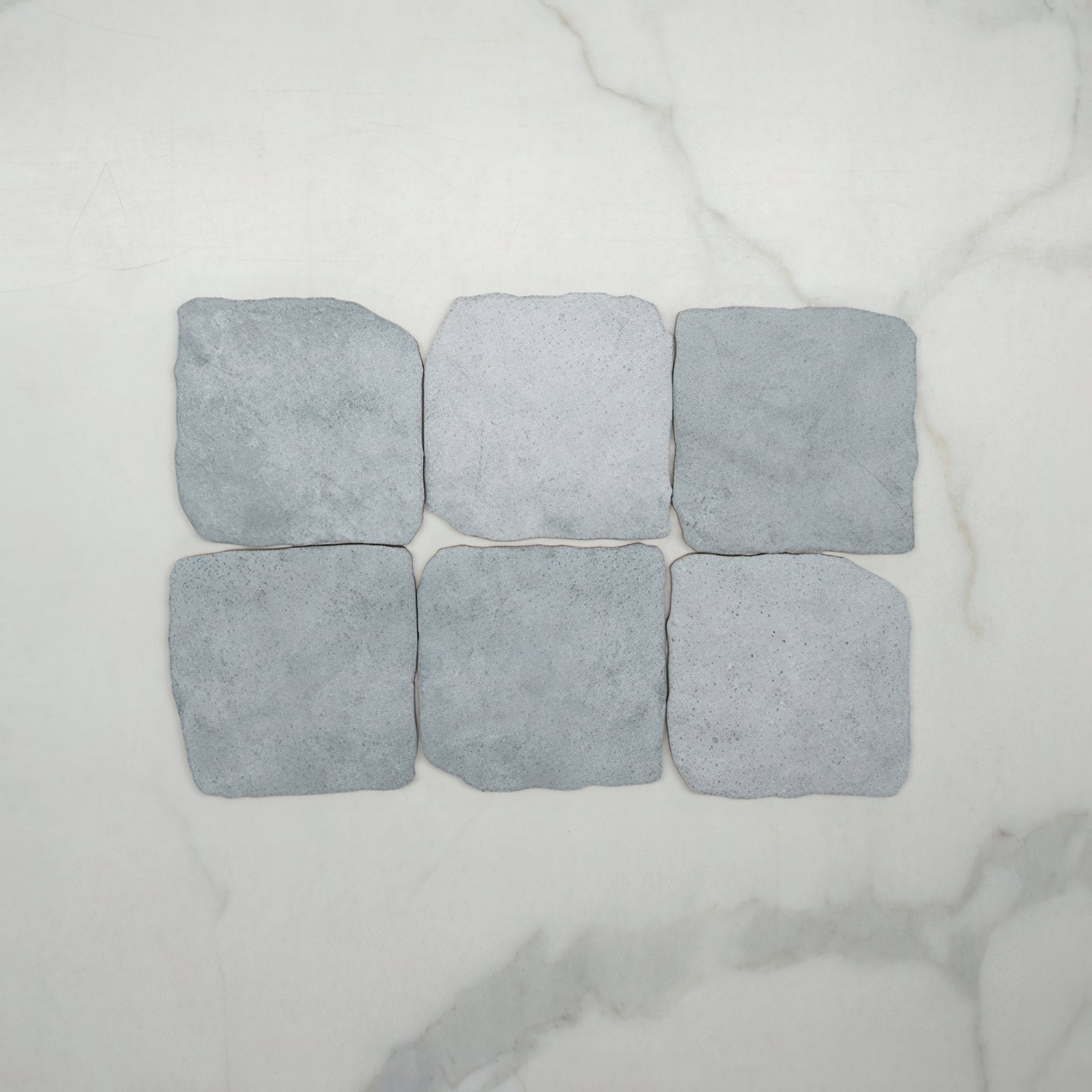 No Hand Light Grey Settlers Cobble Stone 150 x 150mm Porcelain  - The Blue Space