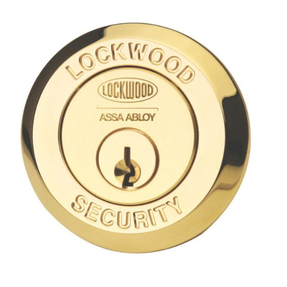 Lockwood 001 Double Cylinder Deadlatch Knob with Open In Strike Everbrass