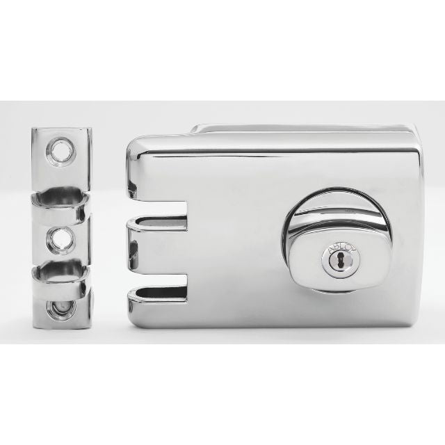 Exterior Lockwood 355 Double Cylinder Deadlock Chrome Plate 355-NCPDP - The Blue Space