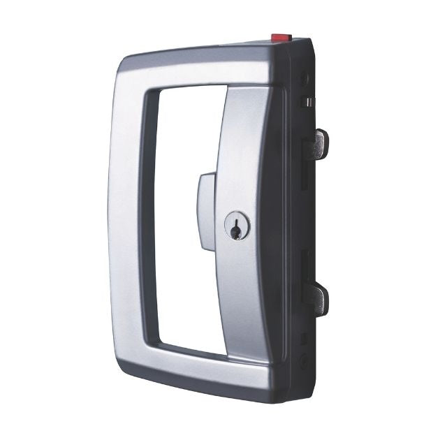 Lockwood Onyx Dual Handed Patio Sliding Door Lock - Silver