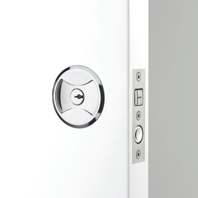 Lockwood Symmetry Round Cavity Sliding Door Entrance Set Chrome Plate Dp