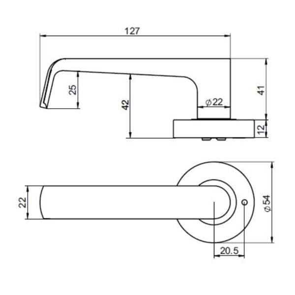 Lockwood Vivid V1 Privacy Lever Set Round Rose Bronze | The Blue Space