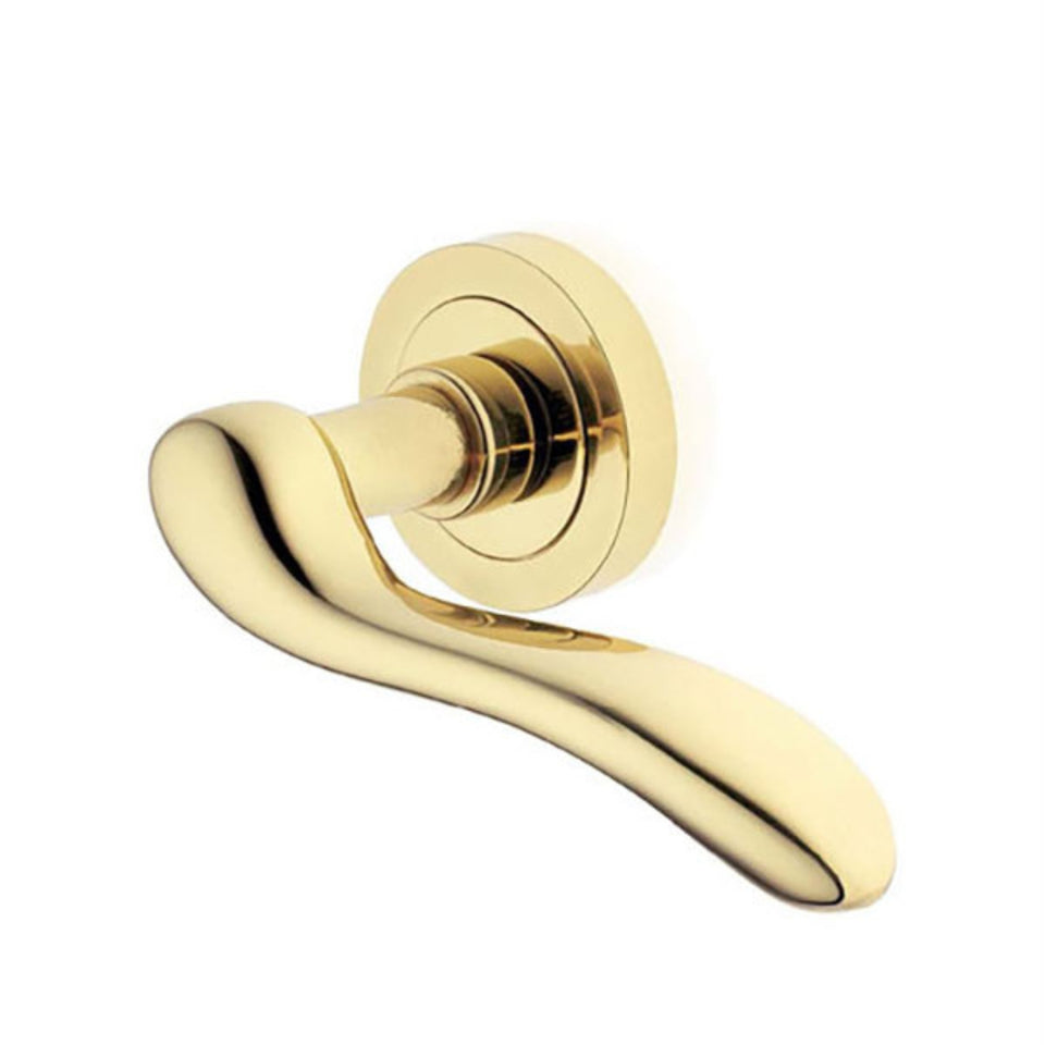 Manital Erica Passage Door Handle Set Polished Brass