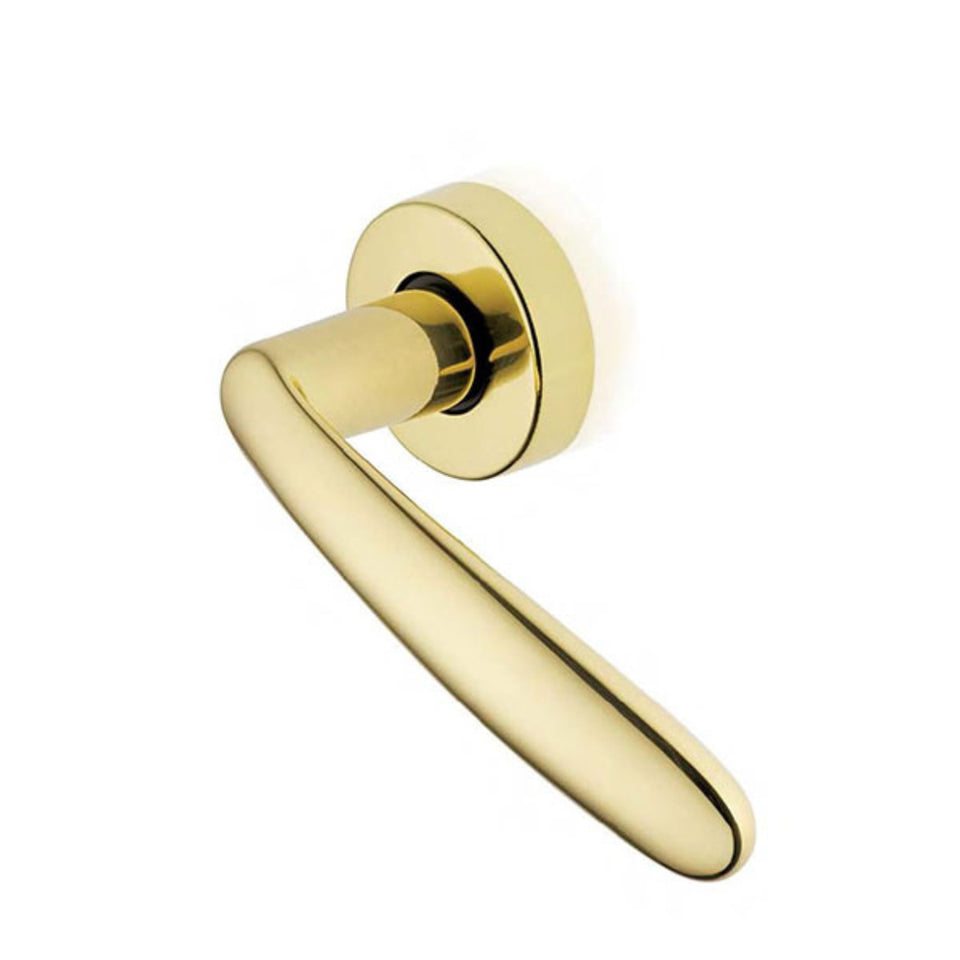 Manital Imola Passage Door Handle Set Polished Brass