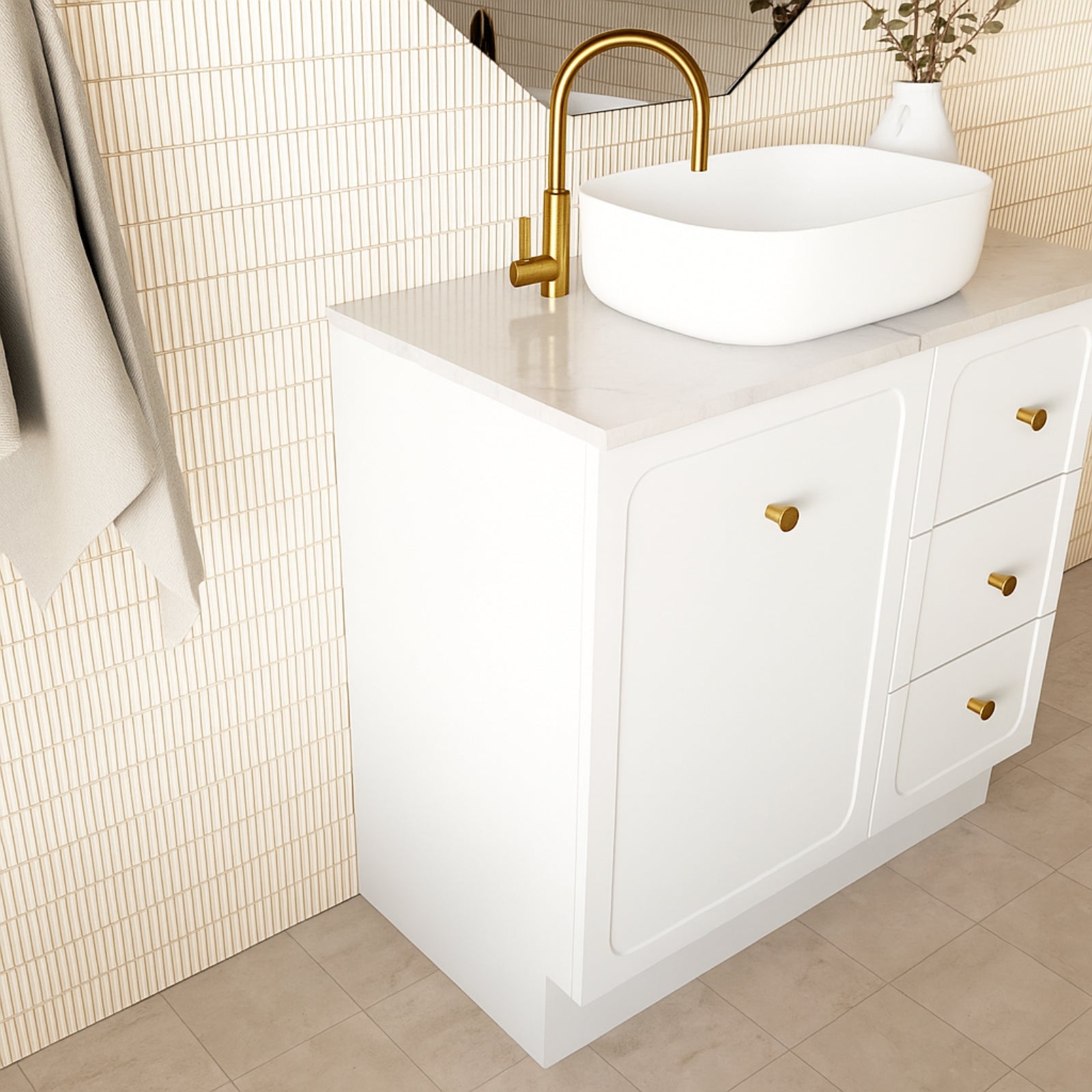 Lifestyle Marquis Camden Floor Standing Vanity on Kickboard with Symphony Top CAMDEN6-FS-ST - The Blue Space