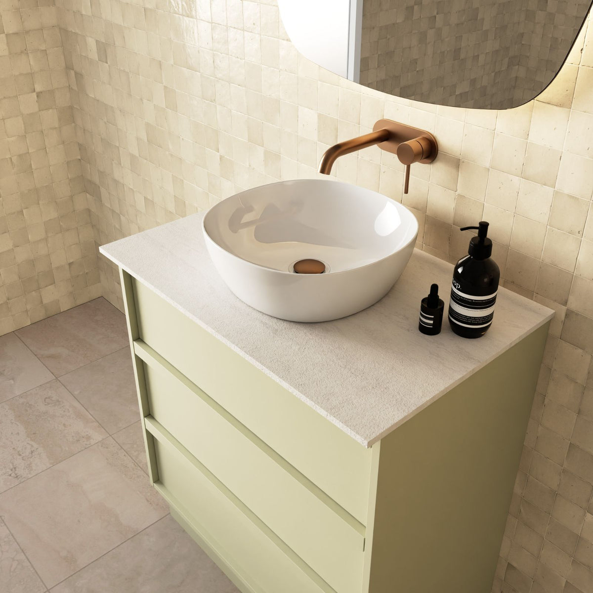 Lifestyle Marquis Marlo Floor Standing Vanity with Kickboard and Symphony Top MARLO2-FS-ST - The Blue Space