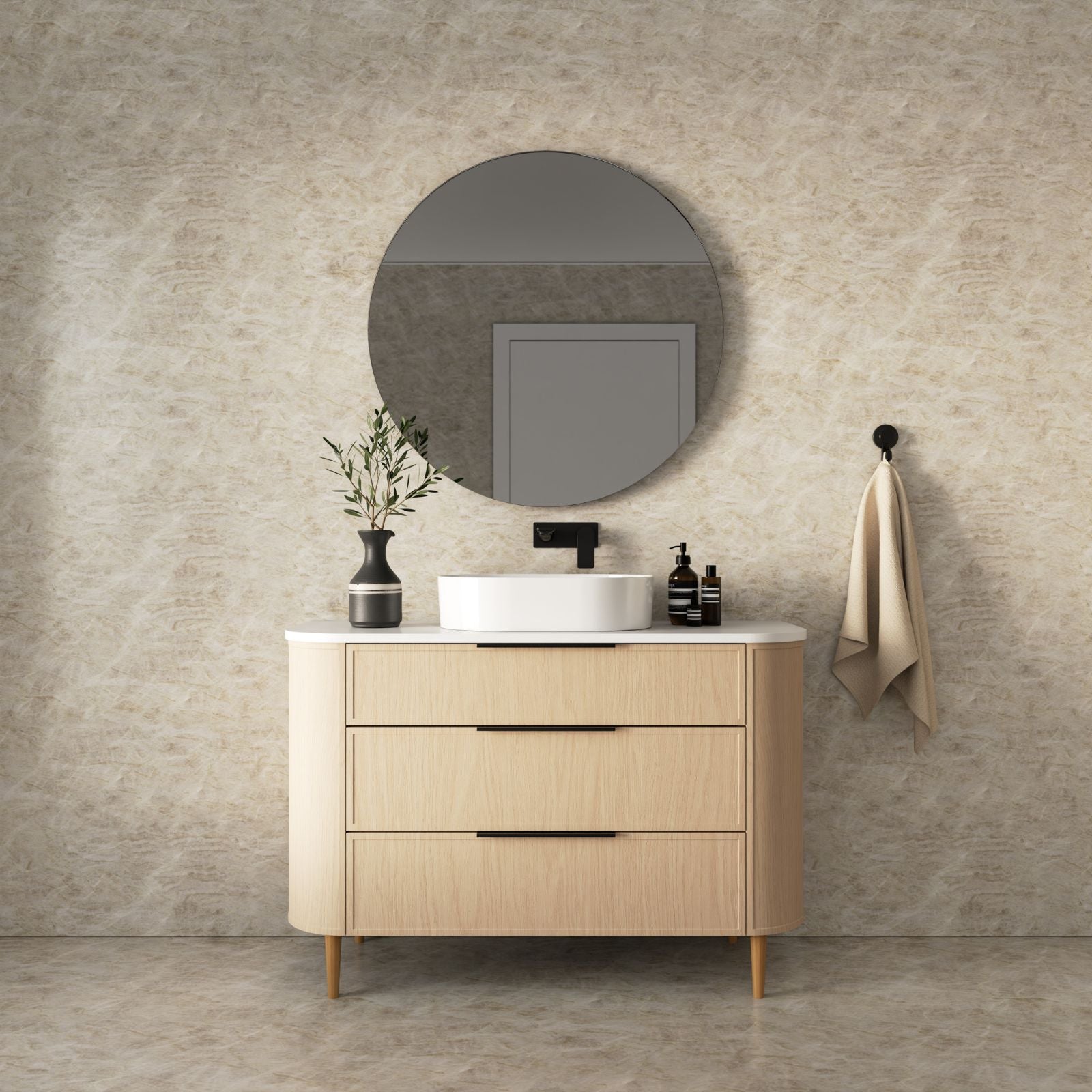 Marquis Reef Floor Standing Vanity on Legs with Symphony Top REEF2-LEGS-ST - The Blue Space