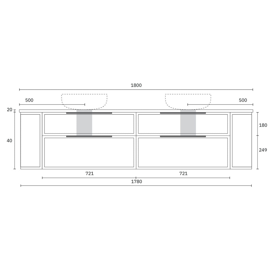 Marquis Reef Wall Hung Vanity with Symphony Top