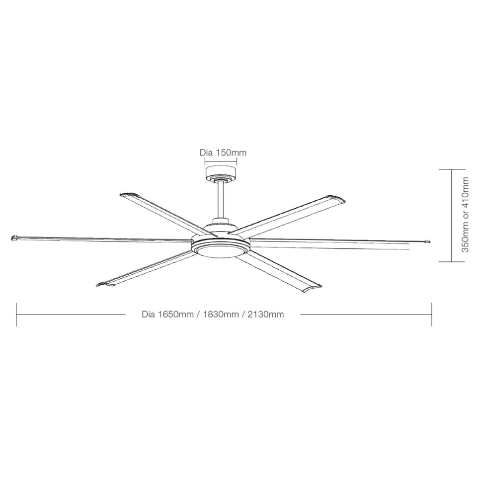 Martec Albatross II 1830mm DC Ceiling Fan with Light Walnut