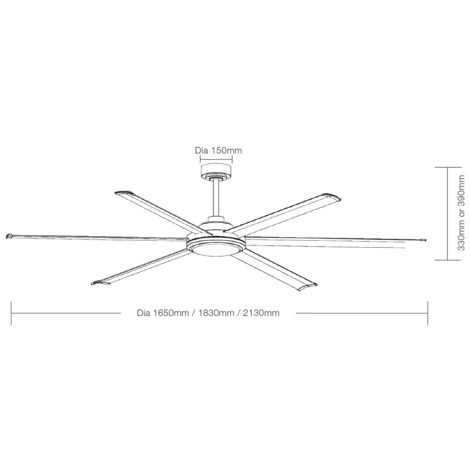 Martec Albatross II 2130mm DC Ceiling Fan Matte White