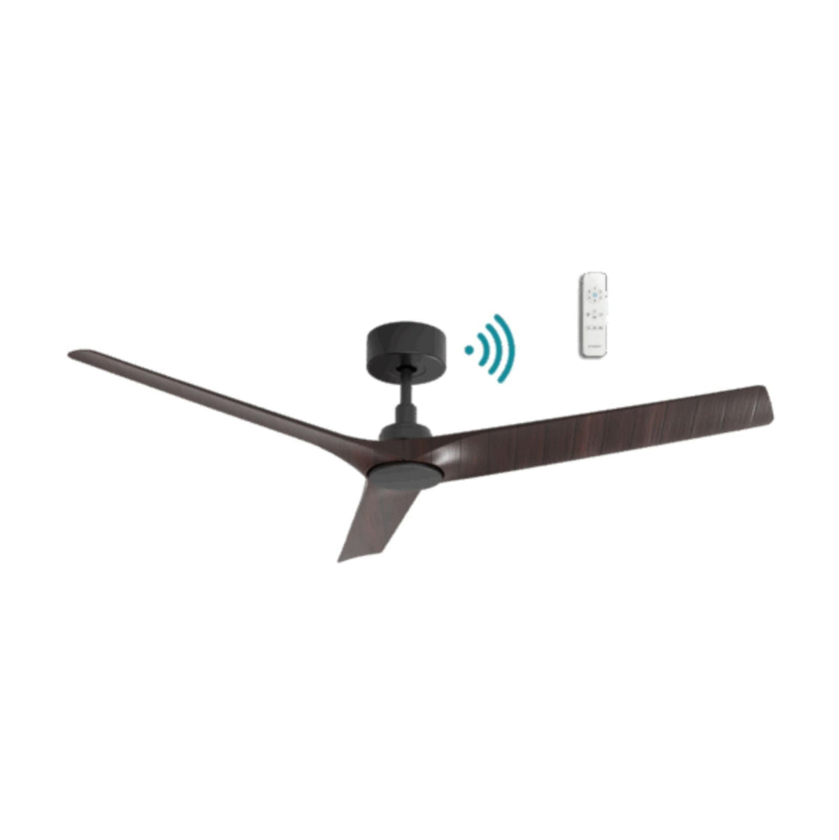 Martec Cordoba 1320mm DC Ceiling Fan Matte Black/Walnut MCDC133MWN ...