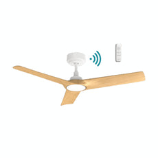 Martec Cordoba 1320mm DC Ceiling Fan with WIFI Matte White/Oak MCDC133WO - The Blue Space