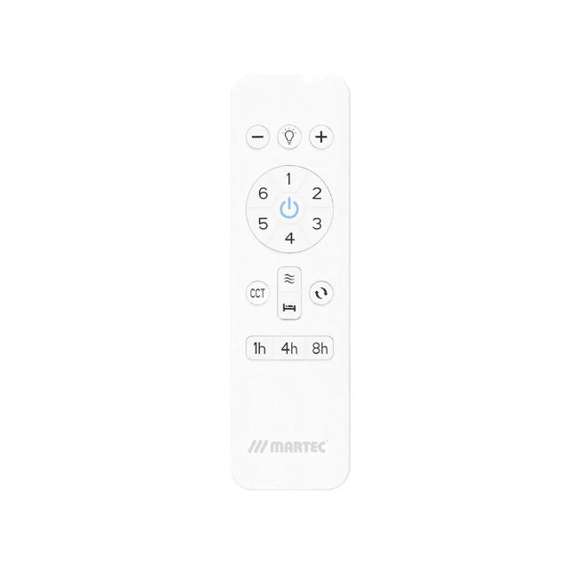 Martec Elite DC 1220mm Ceiling Fan with LED Light Matt White