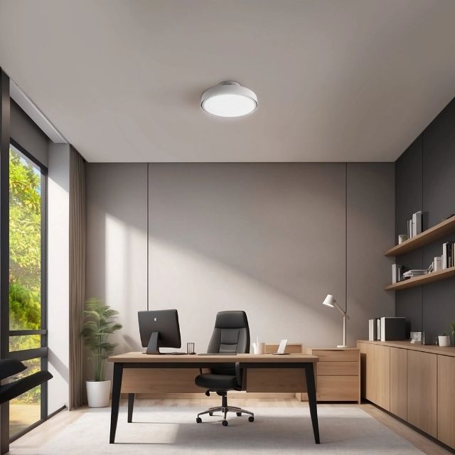 Lifestyle Martec Fantom DC 480mm Bladeless Ceiling Fan with LED Light White MFDC480W - The Blue Space