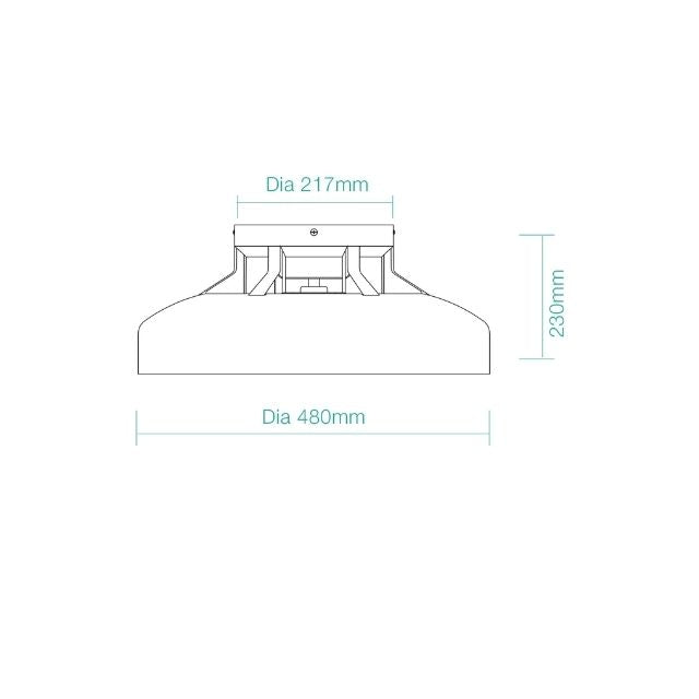 Martec Fantom DC 480mm Bladeless Ceiling Fan with LED Light White
