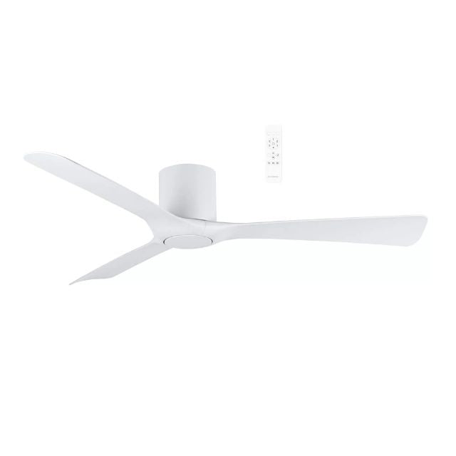 Martec Fresno DC 1320mm Hugger Ceiling Fan Matt White MFDC133W - The ...