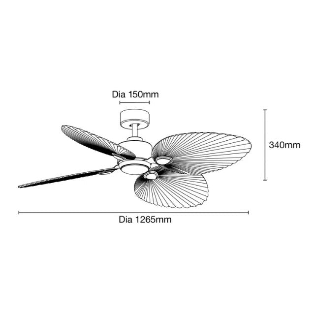 Martec Kingston DC 1260mm WIFI Remote Control Ceiling Fan with LED Light Old Bronze