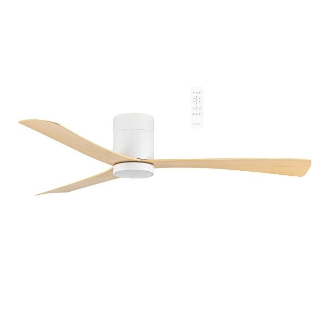 Martec Metro DC 1320mm Hugger Ceiling Fan with LED Light White/Oak