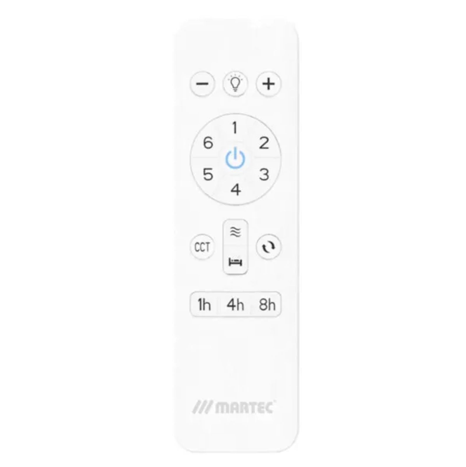 Remote Martec Newport 1420mm DC Ceiling Fan with LED Light Matte White/Oak MDCN1433WO - The Blue Space