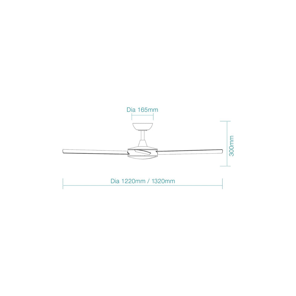 Martec Quantum 1220mm DC Ceiling Fan Matte White