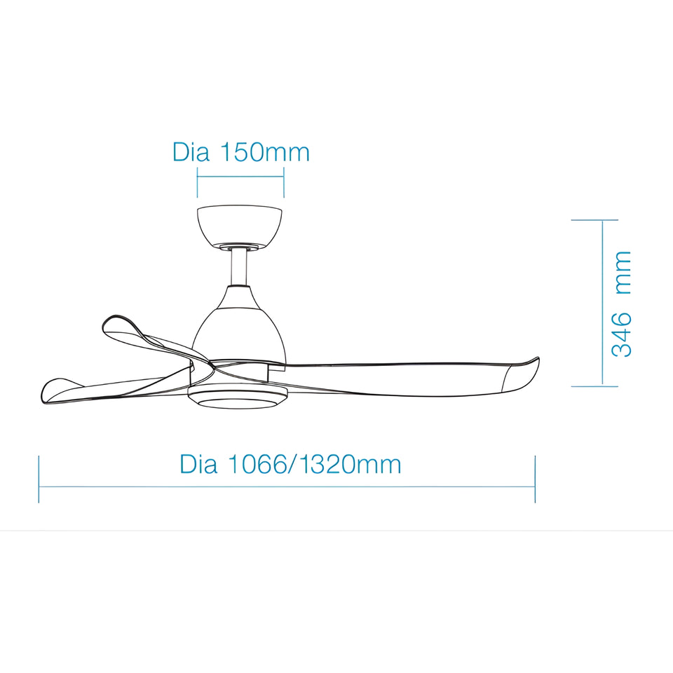 Martec Scorpion DC 1066mm Ceiling Fan Matt White