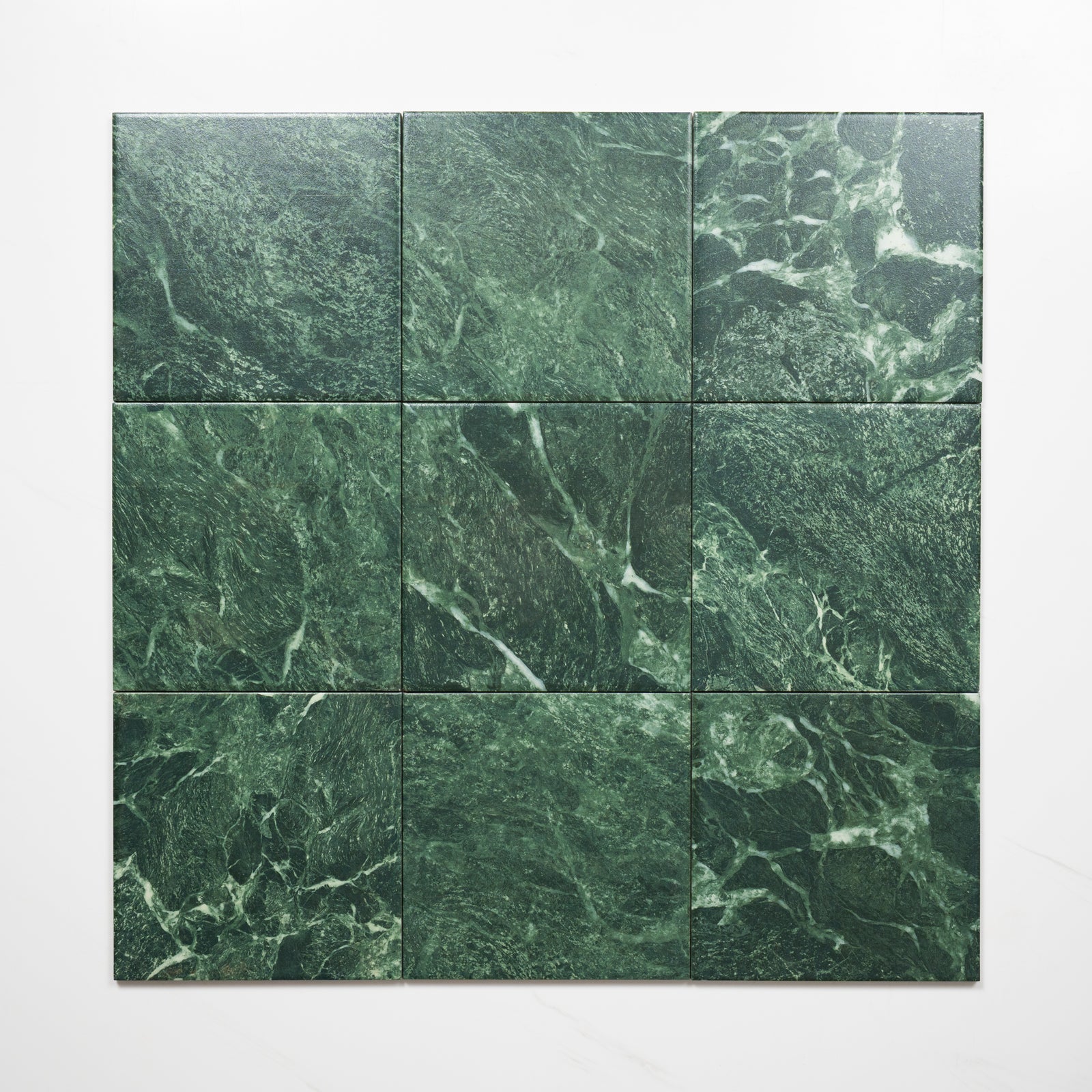 Faces Matrix Green Marble Look Matte Porcelain Tile P3 200mm x 200mm 2AMIGNM - The Blue Space