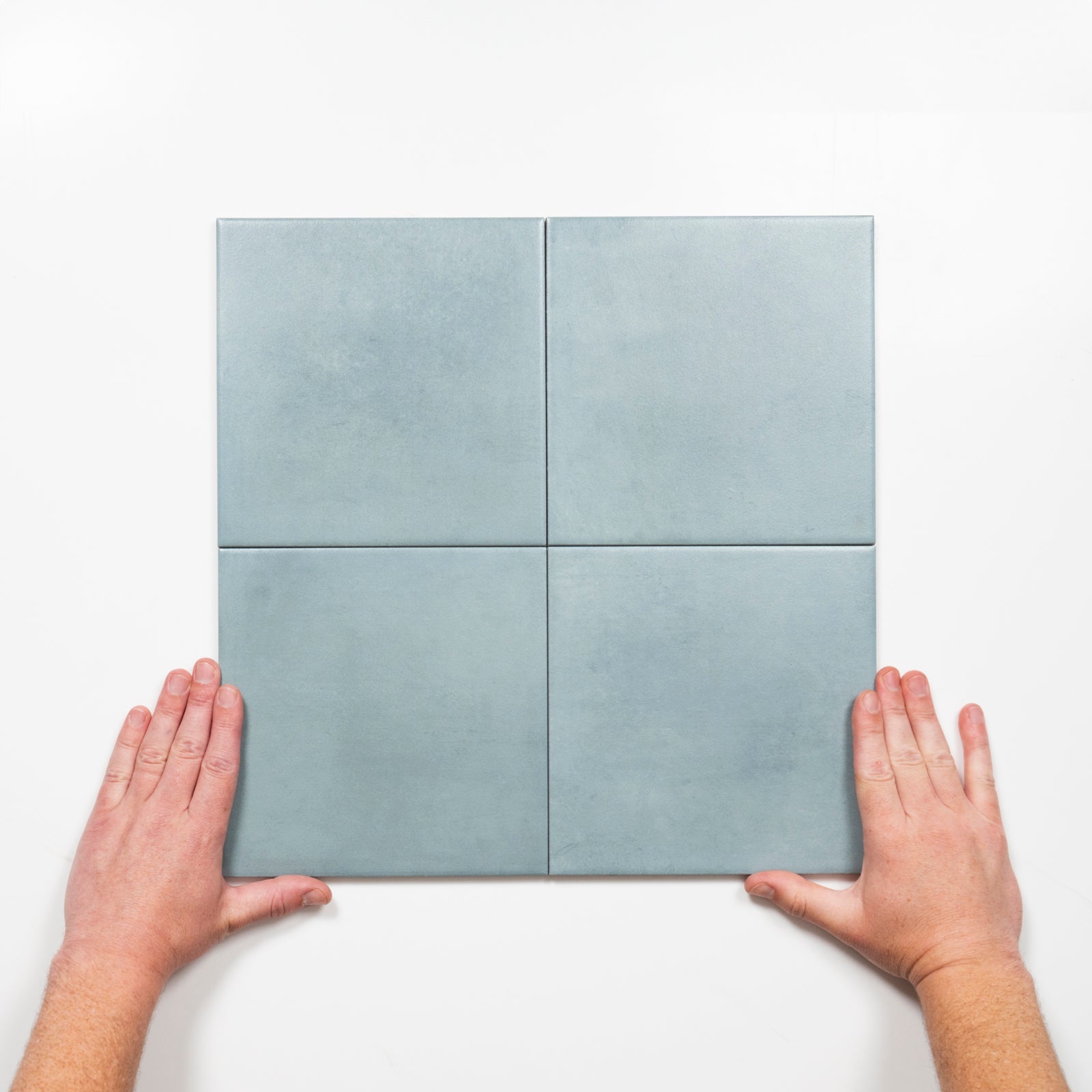 Pattern with Hand Meander Blue Porcelain Tile P3 200 x 200mm 2TIFBLM - The Blue Space