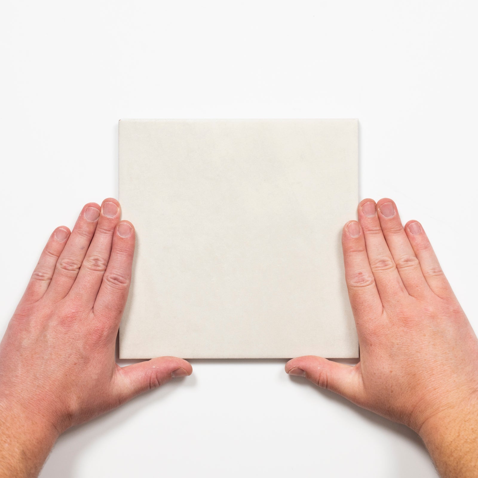 Single with Hand Meander White Porcelain Tile P3 200 x 200mm 2TIFWHM - The Blue Space