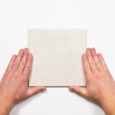 Single with Hand Meander White Porcelain Tile P3 200 x 200mm 2TIFWHM - The Blue Space