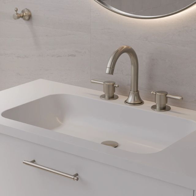 Meir Harrington 3-hole Basin Set Brushed Nickel