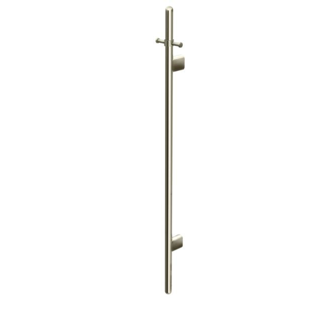 Meir Heated Vertical Towel Rail - Brushed Nickel