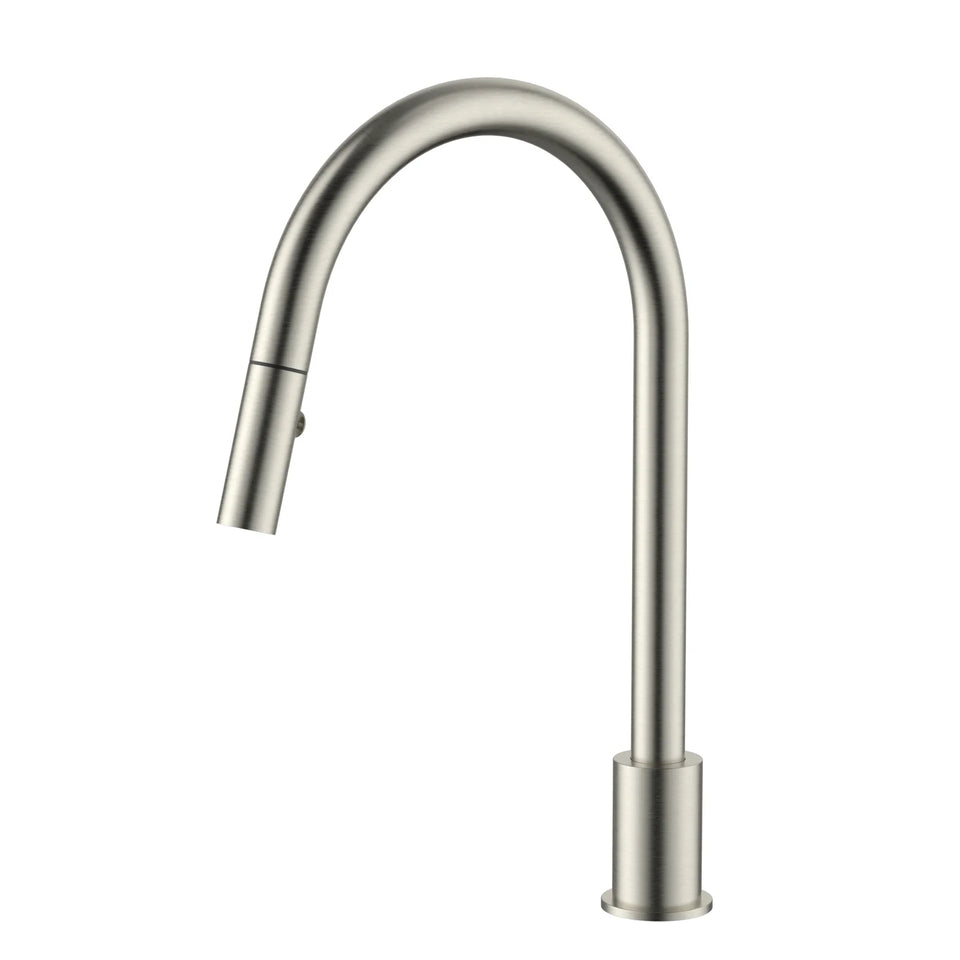 Meir Kitchen Hob Spout with Pull Out Nozzle - Brushed Nickel