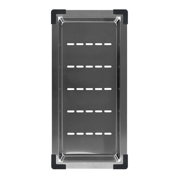 Meir Kitchen Sink Colander in Gunmetal Black - The Blue Space