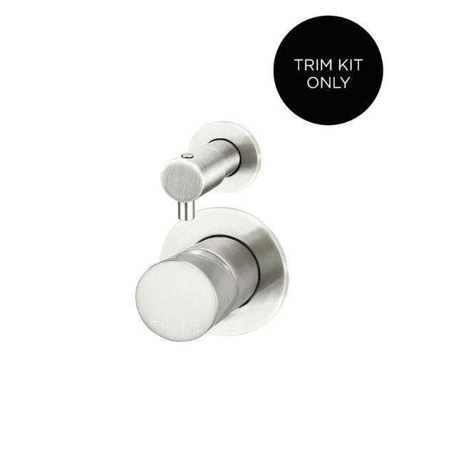Meir Round Diverter Mixer Pinless Handle Brushed Nickel Trim Kit MW07TSPN-FIN-PVDBN - The Blue Space