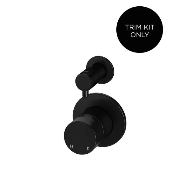 Meir Round Diverter Mixer Pinless Handle Matte Black Trim Kit MW07TSPN-FIN - The Blue Space