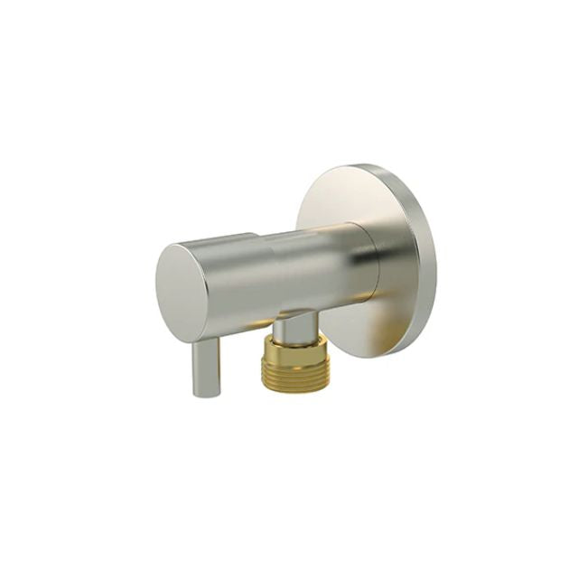 Meir Round Mini Stop Cistern Tap Brushed Nickel MP11PN-PVDBN - The Blue Space