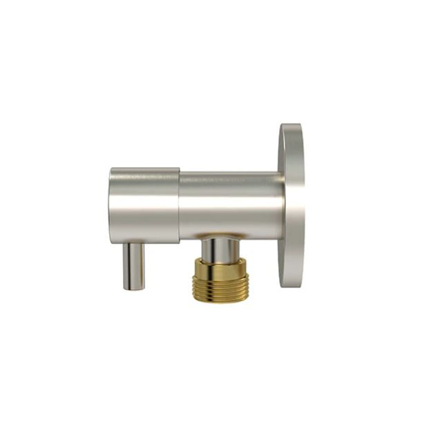 Meir Round Mini Stop Cistern Tap Brushed Nickel