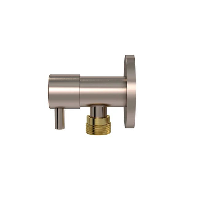 Side Meir Round Mini Stop Cistern Tap Champagne MP11PN-CH - The Blue Space