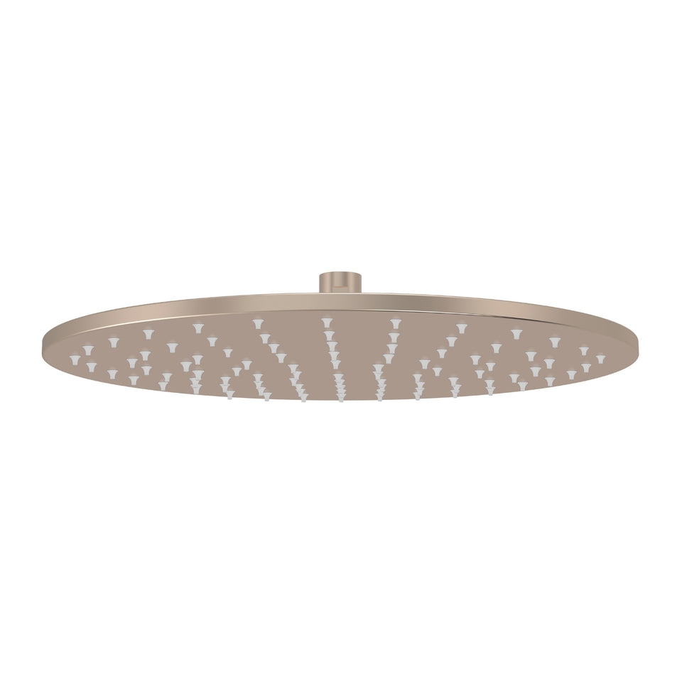 Meir Round Shower Rose 300mm  Champagne