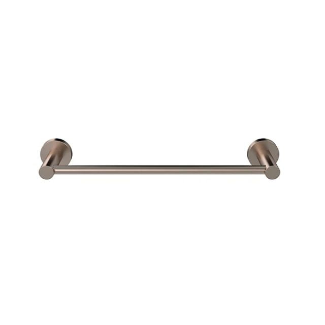 Front Meir Round Single Towel Rail 300mm Champagne MR01-SR30-CH - The Blue Space