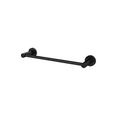 Meir Round Single Towel Rail 300mm Matte Black MR01-SR30 - The Blue Space