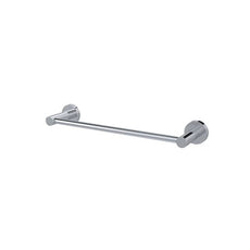 Meir Round Single Towel Rail 300mm Polished Chrome MR01-SR30-C - The Blue Space