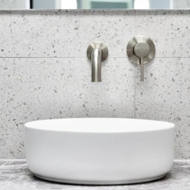 Lifestyle 3 Meir Round Wall Mixer Brushed Nickel Trim Kit MW03-FIN-PVDBN - The Blue Space