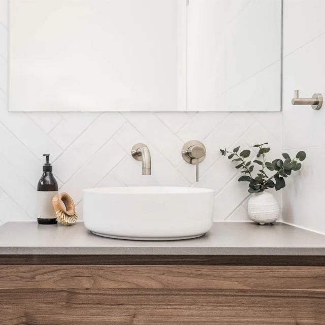 Lifestyle 4 Meir Round Wall Mixer Brushed Nickel Trim Kit MW03-FIN-PVDBN - The Blue Space